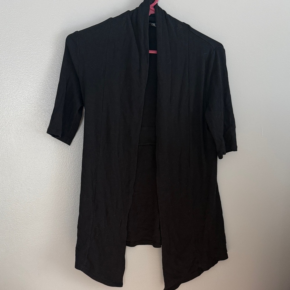 Express Black Open-Front Blouse